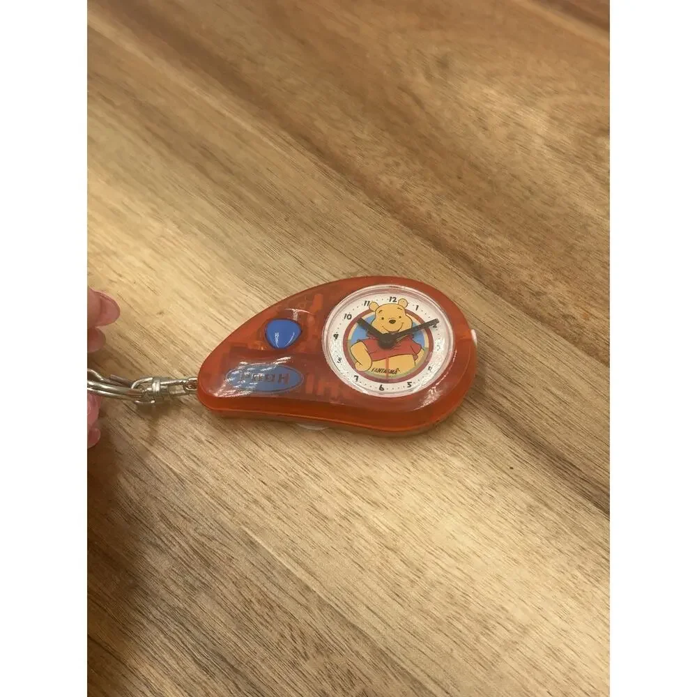 Vintage Disney Winnie the Pooh Fantasma Keychain Alarm Clock Flashlight Toy NOS